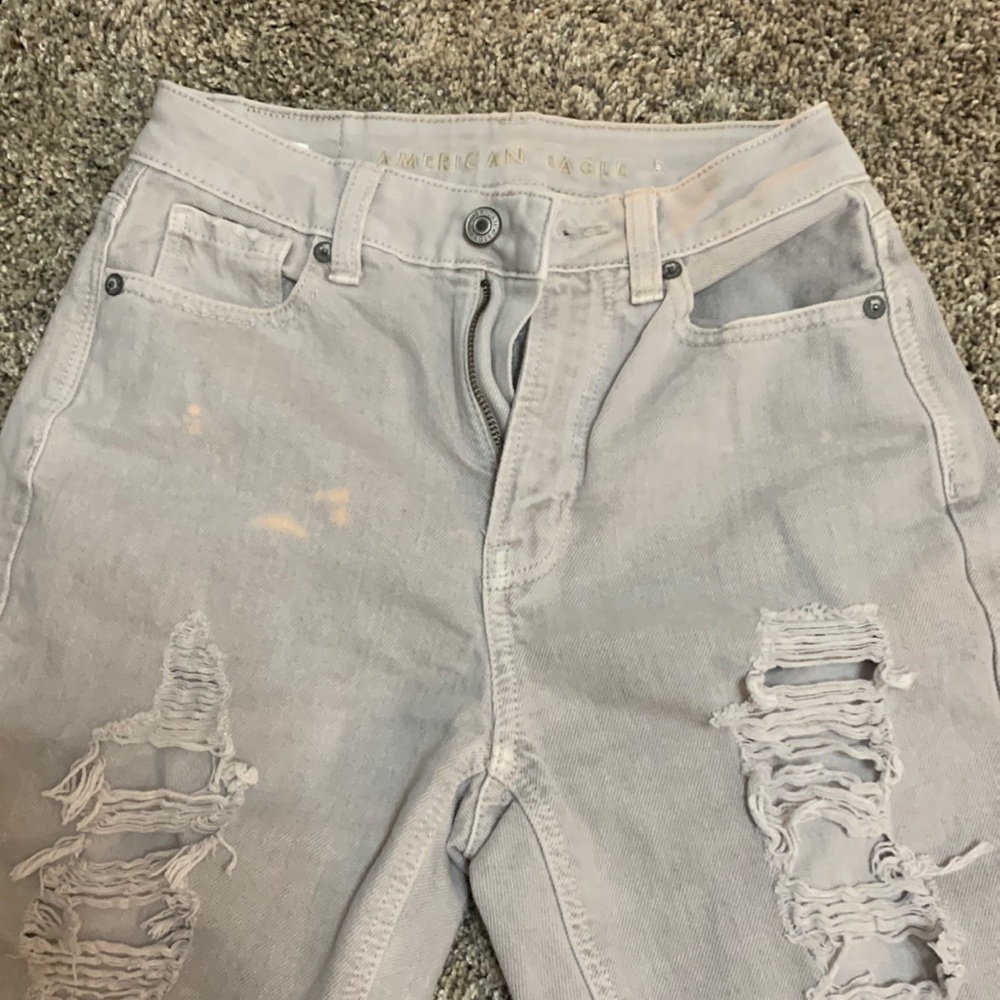 -American Eagle Mom Ripped Jeans
